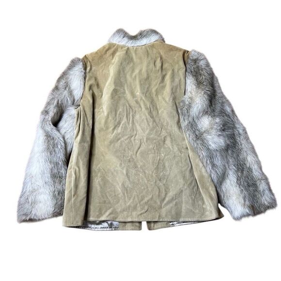 Vintage 60s Fur Sleeve Full Zip Jacket Women’s Medium - Picture 4 of 9